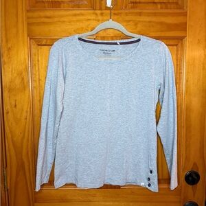Toad&Co Sia Long Sleeve Tee Womens Medium Tencel Cotton Blend Gray